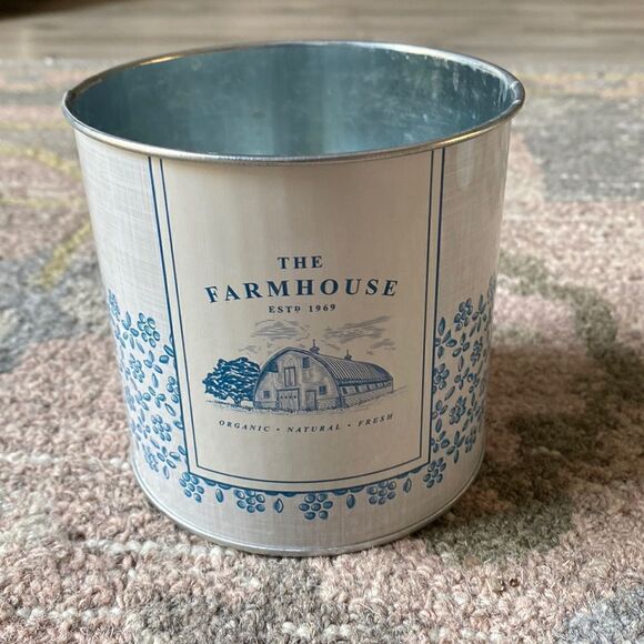 The  Farmhouse  Plant/Decor Tin Container - Picture 1 of 4